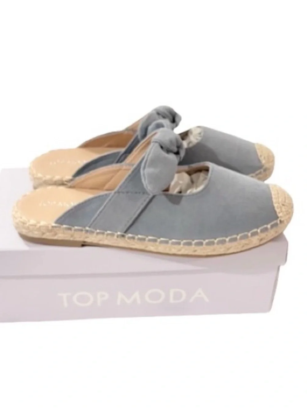 🆕- Top Moda Blue/Denim Espadrille Mules - Size 8